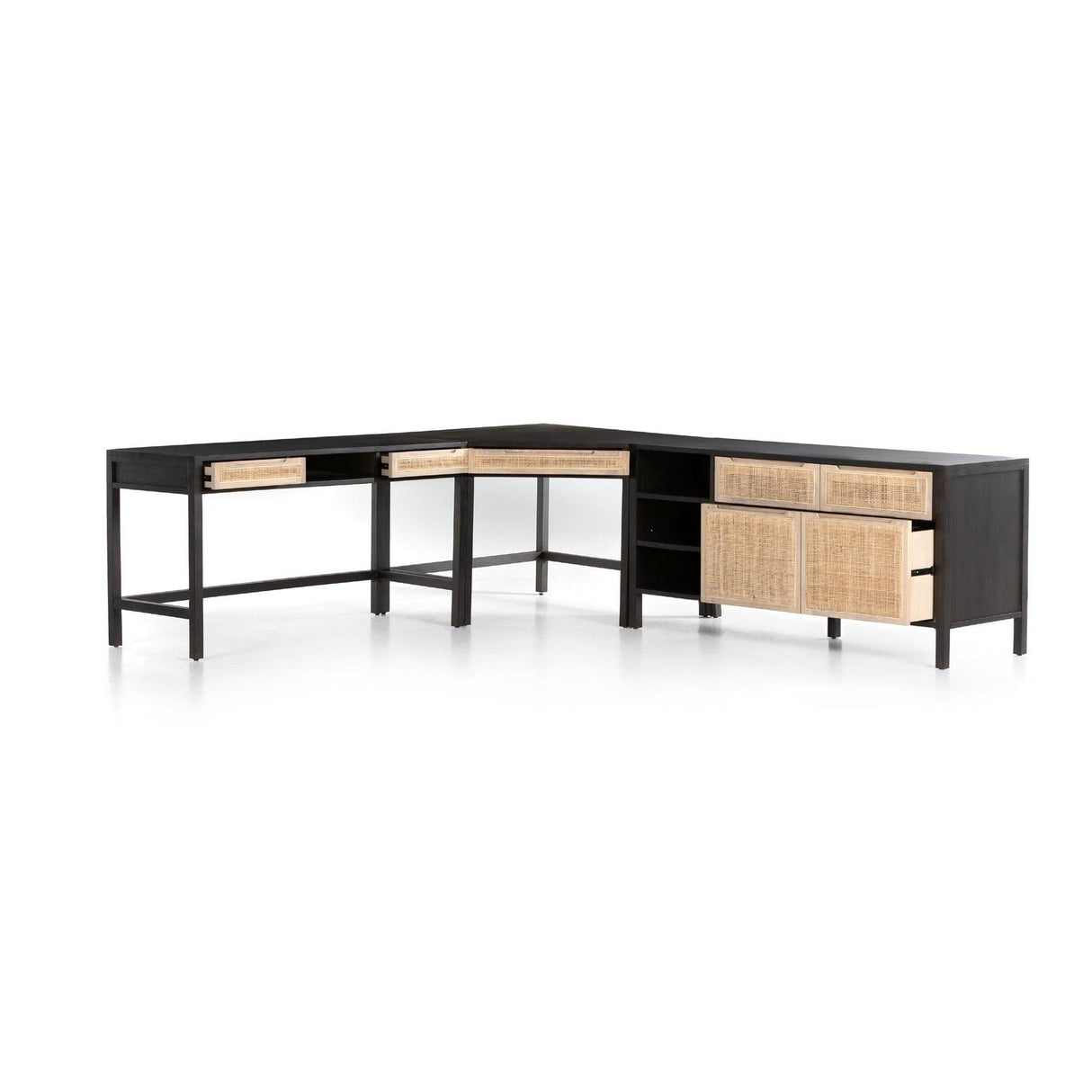 Four Hands Clarita Desk System With Filing Credenza