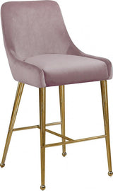 Meridian Furniture - Owen Velvet Counter Stool In Pink (Set Of 2) - 745Pink