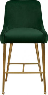 Meridian Furniture - Owen Velvet Counter Stool In Green (Set Of 2) - 745Green