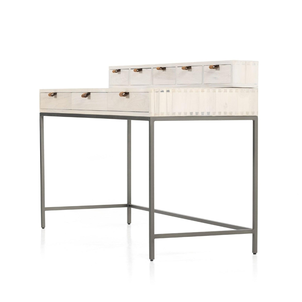 Four Hands Trey Writing Desk With 5 Drawer Organizer