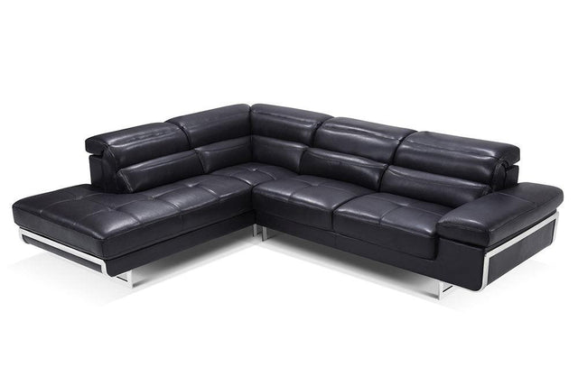 Esf Furniture - 2347 Sectional Left In Black - 2347Sectionalleft