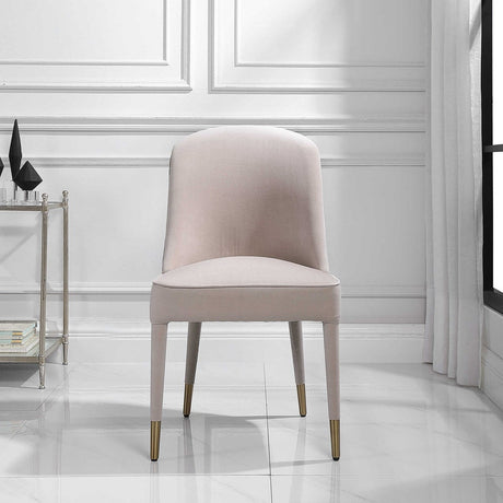 Brie Armless Chair, Champagne Set Of 2 | Uttermost | Home Elegance USA