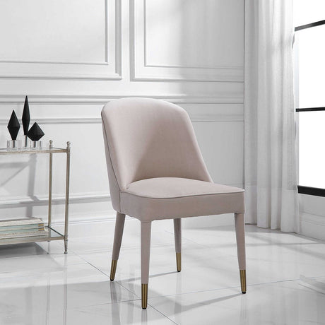 Brie Armless Chair, Champagne Set Of 2 | Uttermost | Home Elegance USA
