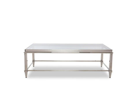 Modrest Agar Modern Glass & Stainless Steel Coffee Table Vghb235D