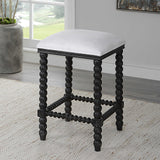 Uttermost Pryce Black Backless Counter Stool - Home Elegance USA