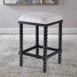 Uttermost Pryce Black Backless Counter Stool - Home Elegance USA
