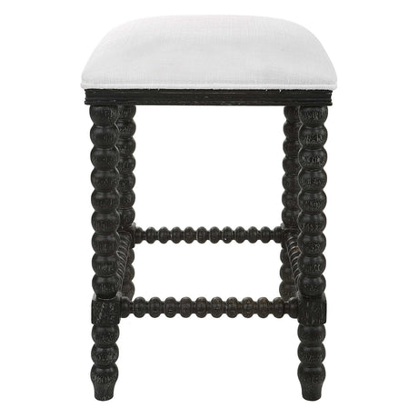 Uttermost Pryce Black Backless Counter Stool - Home Elegance USA
