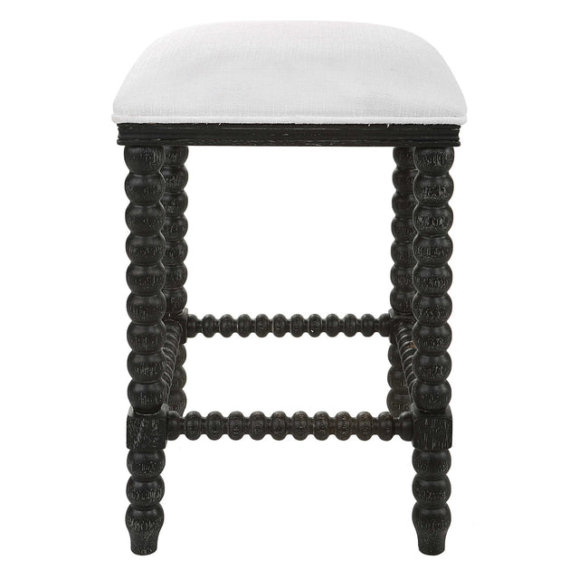 Uttermost Pryce Black Backless Counter Stool - Home Elegance USA