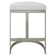 Uttermost Ivanna Backless Silver Counter Stool - Home Elegance USA