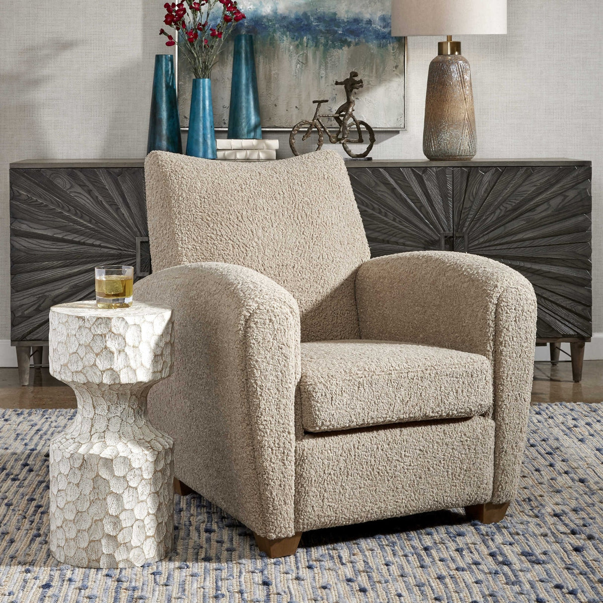 Uttermost Teddy Latte Accent Chair - Home Elegance USA