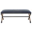 Uttermost Firth Rustic Navy Bench - Home Elegance USA