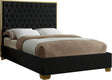 Lana Velvet King Bed In Black - Lanablack-K | Meridian