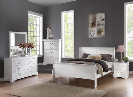 Acme Furniture - Louis Philippe White 4 Piece Full Bedroom Set - 23840F-4SET