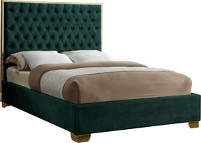 Lana Velvet King Bed In Green - Lanagreen-K | Meridian