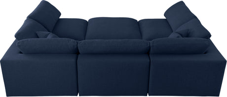 Serene - Cloud Modular Sectional 6 Piece - Navy - Home Elegance USA