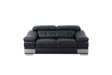 Top Grain Italian Leather Loveseat Home Elegance USA