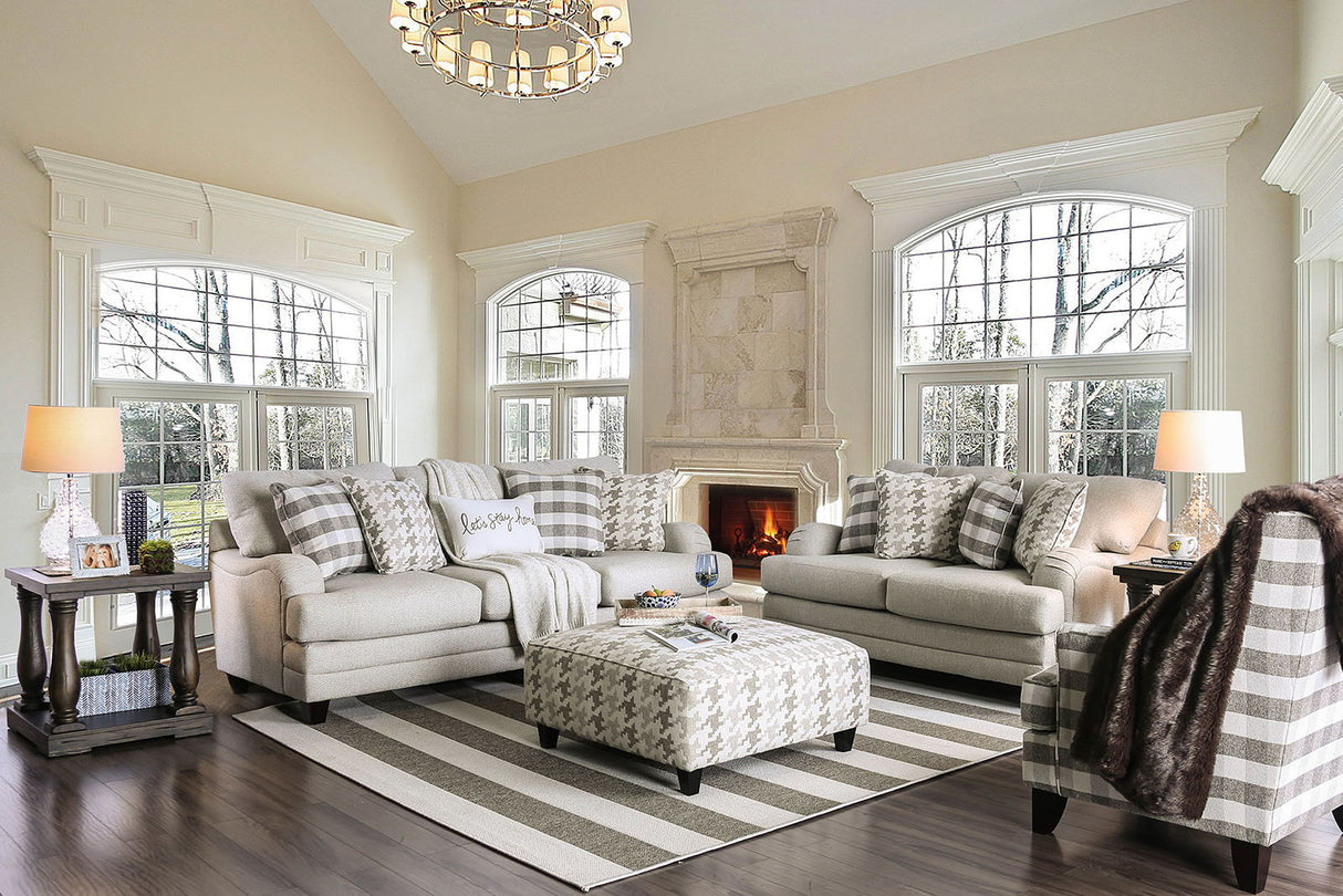 Christine - Sofa & Loveseat - Light Gray - Home Elegance USA