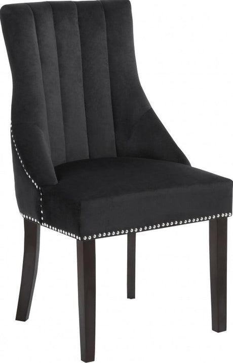 Meridian Furniture - Oxford Velvet Dining Chair In Black (Set Of 2) - 721Black-C