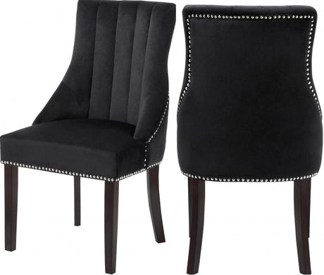 Meridian Furniture - Oxford Velvet Dining Chair In Black (Set Of 2) - 721Black-C