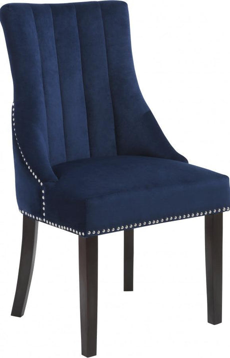 Meridian Furniture - Oxford Velvet Dining Chair In Navy (Set Of 2) - 721Navy-C