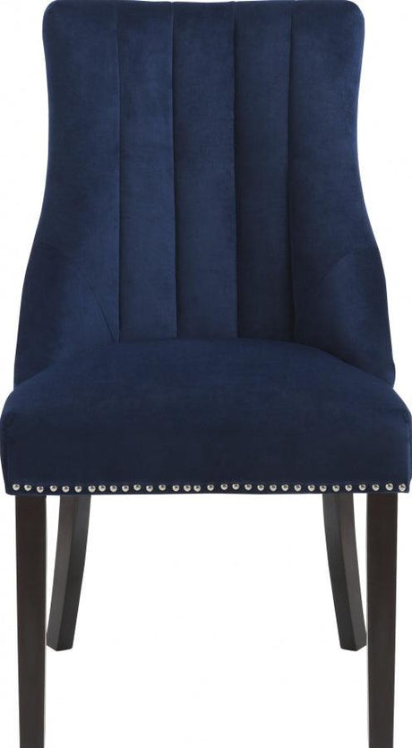 Meridian Furniture - Oxford Velvet Dining Chair In Navy (Set Of 2) - 721Navy-C