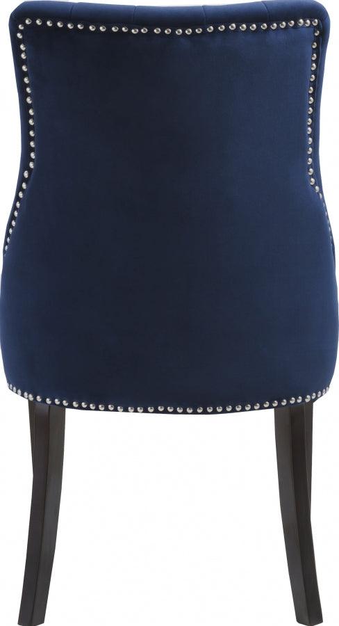 Meridian Furniture - Oxford Velvet Dining Chair In Navy (Set Of 2) - 721Navy-C