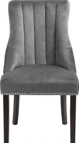 Meridian Furniture - Oxford Velvet Dining Chair In Grey (Set Of 2) - 721Grey-C