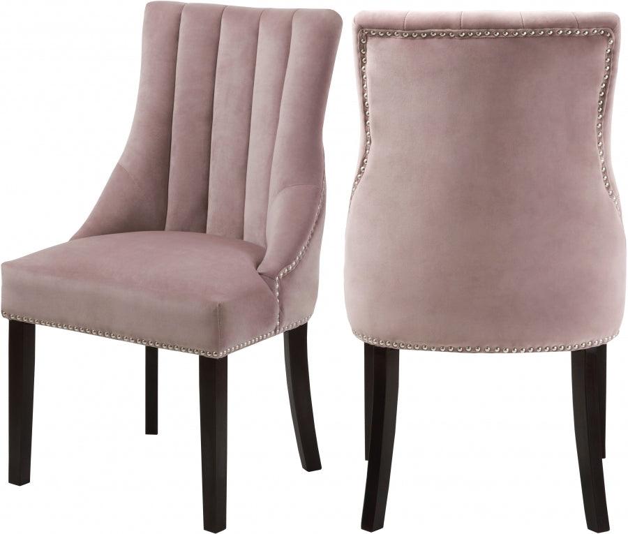 Meridian Furniture - Oxford Velvet Dining Chair In Pink (Set Of 2) - 721Pink-C