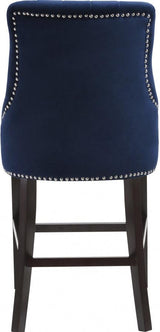 Meridian Furniture - Oxford Velvet Counter Stool In Navy (Set Of 2) - 722Navy-C