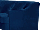 Meridian Furniture - Jackson 2 Piece Sectional Velvet In Navy - 673Navy-Sectional