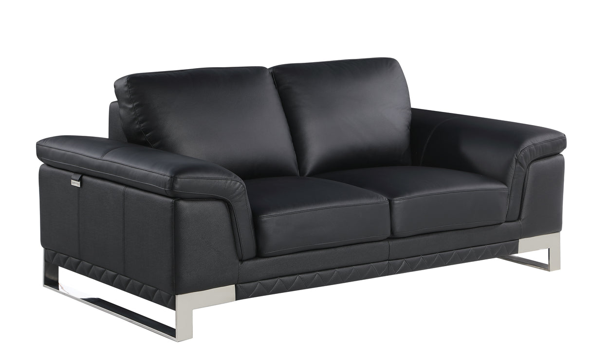 Top Grain Italian Leather Loveseat Home Elegance USA