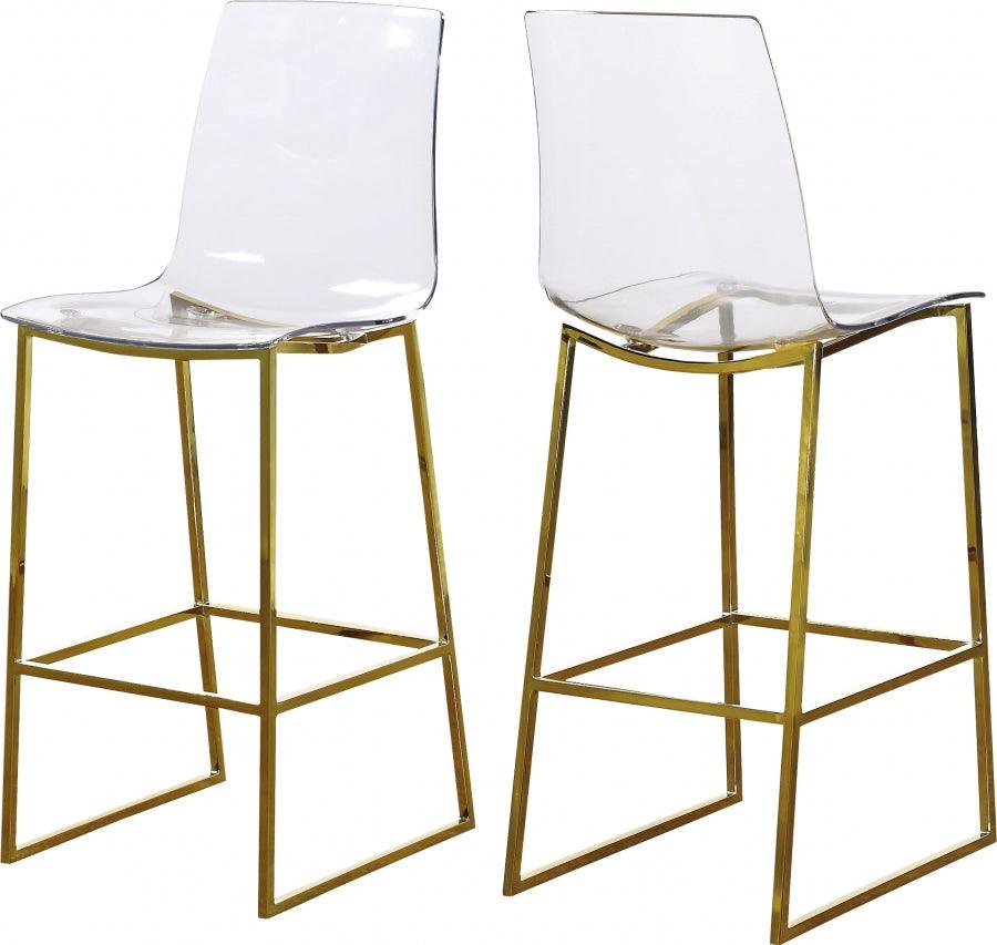 Meridian Furniture - Lumen Counter Stool Set Of 2 In Gold - 719