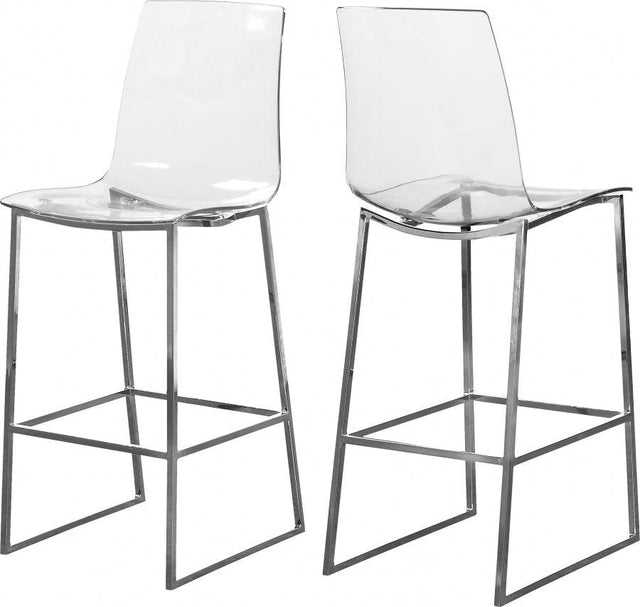 Meridian Furniture - Lumen Counter Stool Set Of 2 In Chrome - 720