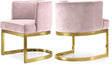 Gianna Velvet Dining Chair In Pink (Set Of 2) - 718Pink-C | Meridian