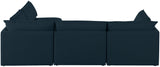 Mackenzie - Modular Sectional 4 Piece - Navy - Fabric - Home Elegance USA