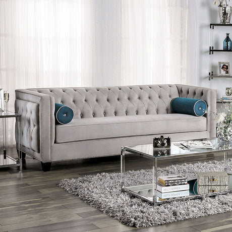 Silvan - Sofa & Loveseat - Gray - Home Elegance USA