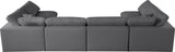 Serene - Cloud Modular Sectional 6 Piece - Grey - Fabric - Home Elegance USA