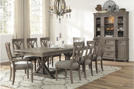 Homelegance - Cardano 9 Piece Dining Room Set In Driftwood Light Brown - 1689Br-96-9Set