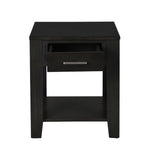 Bruno 3 Piece Ash Gray Wooden Lift Top Coffee and End Table Set with Tempered Glass Top and Drawer - Home Elegance USA