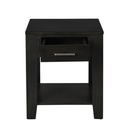 Bruno 3 Piece Ash Gray Wooden Lift Top Coffee and End Table Set with Tempered Glass Top and Drawer - Home Elegance USA