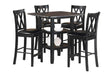 Norman 5 Piece Counter Height Set 2514Bk-36 | Homelegance