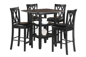 Norman 5 Piece Counter Height Set 2514Bk-36 | Homelegance