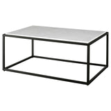 Uttermost Vola Modern White Marble Coffee Table - Home Elegance USA