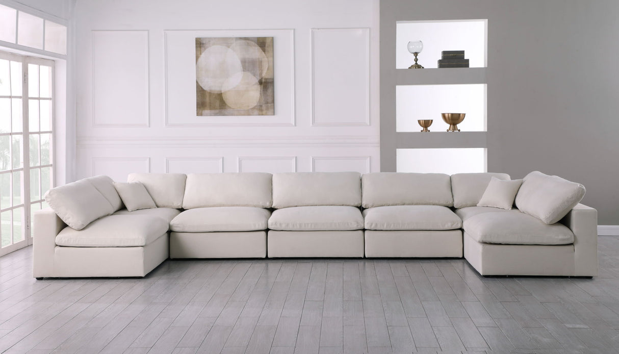 Plush - Cloud Modular Sectional 7 Piece - Cream - Home Elegance USA