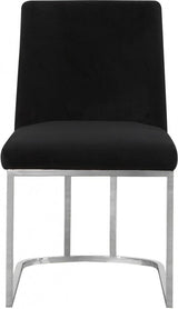 Meridian Furniture - Heidi Velvet Dining Chair In Black (Set Of 2) - 728Black-C