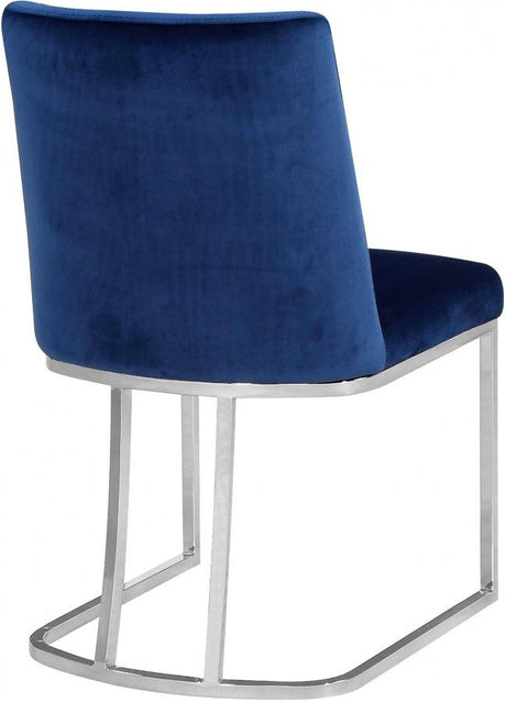 Meridian Furniture - Heidi Velvet Dining Chair In Navy (Set Of 2) - 728Navy-C