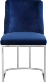 Meridian Furniture - Heidi Velvet Dining Chair In Navy (Set Of 2) - 728Navy-C