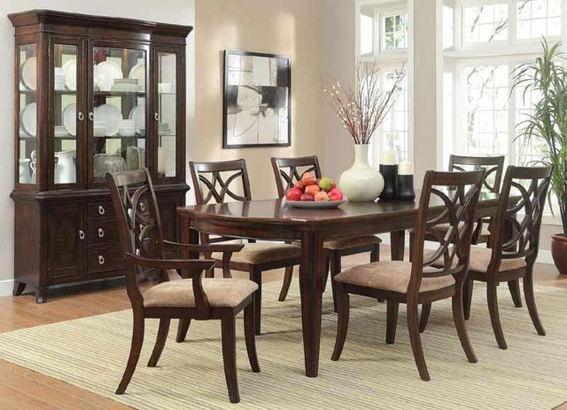 Homelegance - Keegan Rich Brown Cherry 8 Piece Dining Room Set - 2546-96-8