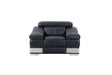 Top Grain Italian Leather Chair - Home Elegance USA