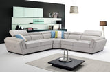 2566 Sectional Sofa In Light Grey - 2566 - Sec | ESF | Home Elegance USA